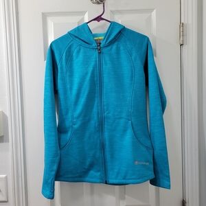 Turquoise Zip-up Hoodie - S